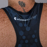 Midnight Blue Hexagon Sports Bra
