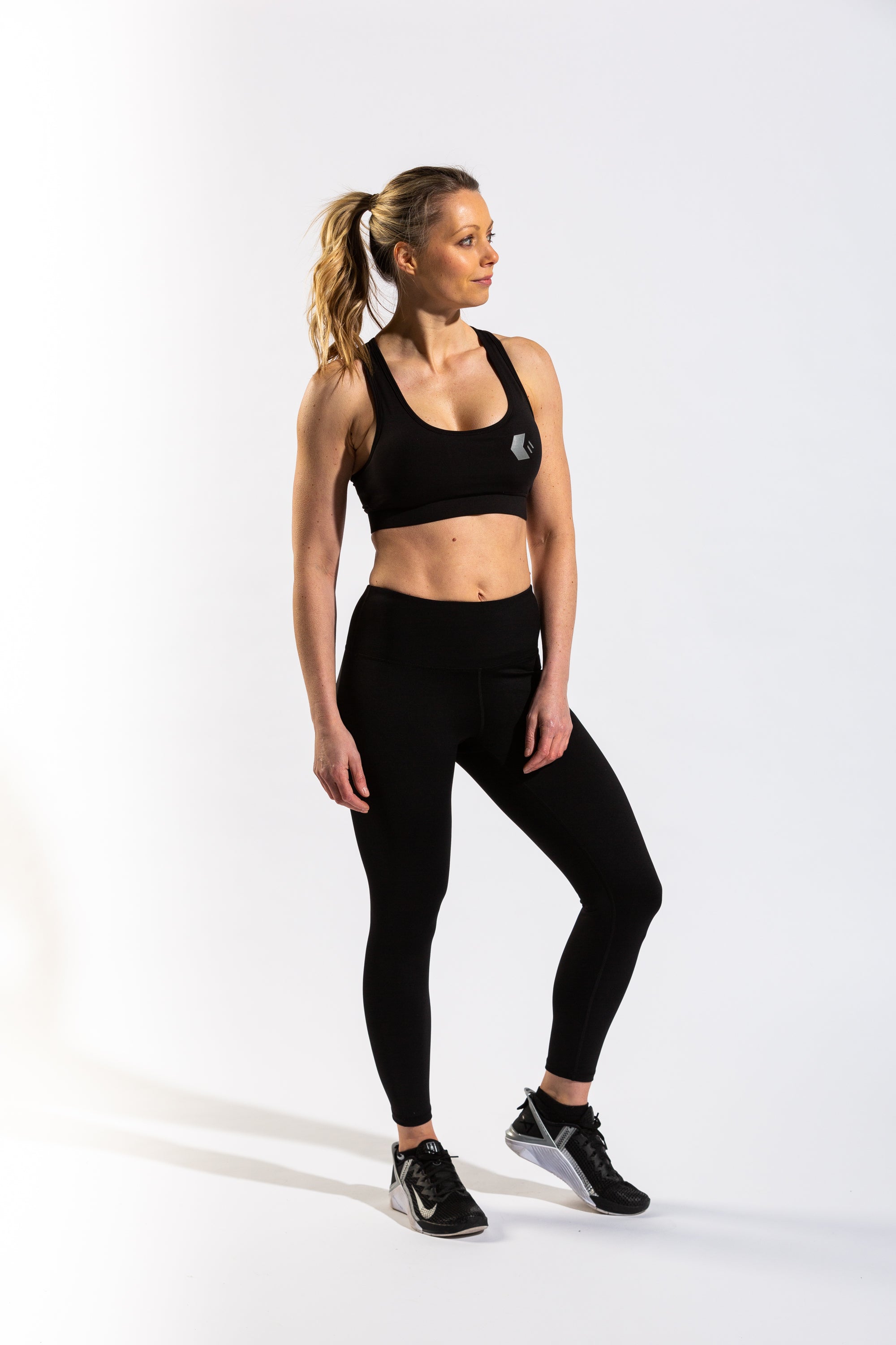 Performance Black Leggings and Sports Bra