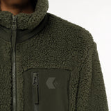 Unisex Khaki Sherpa Fleece 2.0