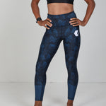 Midnight Blue Hexagon Leggings