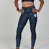 Midnight Blue Hexagon Leggings