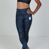 Midnight Blue Hexagon Leggings - Element Karbon