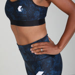 Leggings in Midnight Blue Hexagons