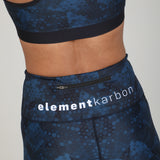 Waist Pocket Leggings - Midnight Blue Hexagon