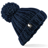 Chunky Knit Bobble Hat Navy